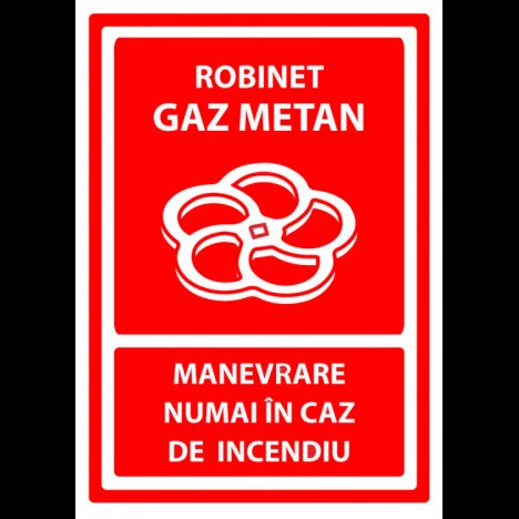 Semn de robinet cu gaz metan