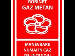 Semn de robinet cu gaz metan