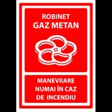 Semn de robinet cu gaz metan